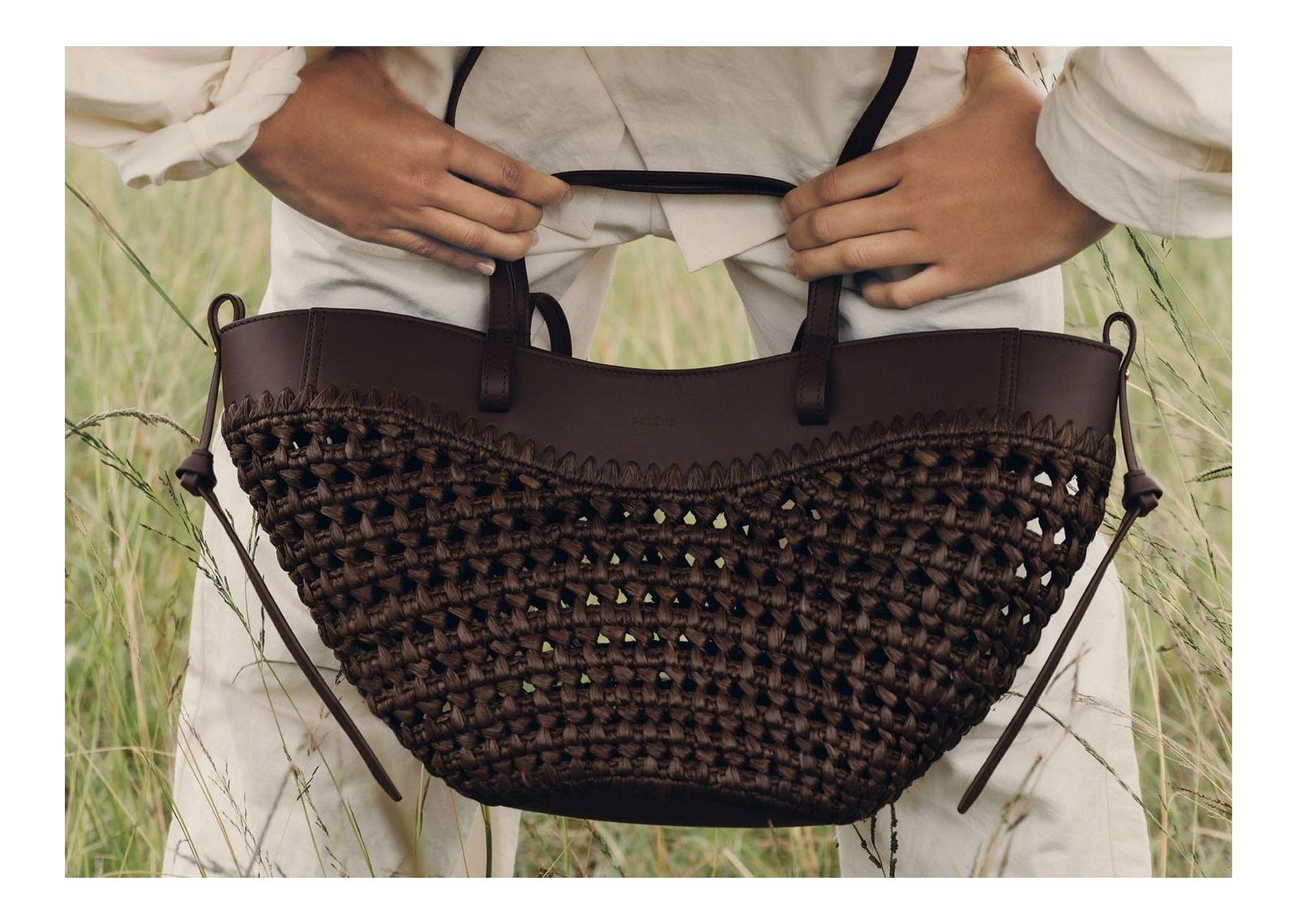 Polène Cyme Mini Edition Raffia Ebony - görsel 3