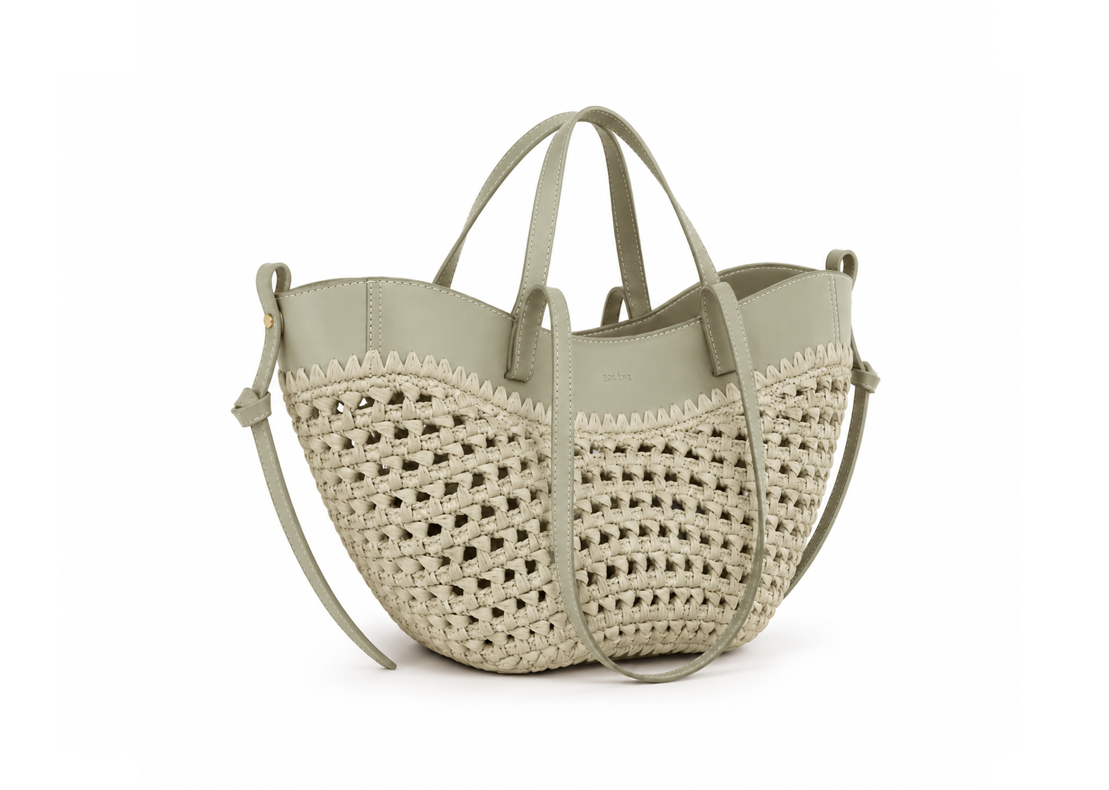 Polène Cyme Mini Edition Raffia Laurel