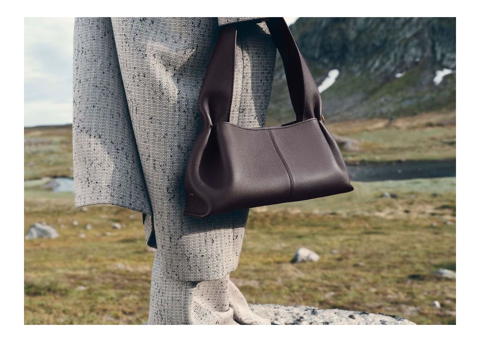 Polène Numéro Neuf East West Edition Textured Plum - görsel 2