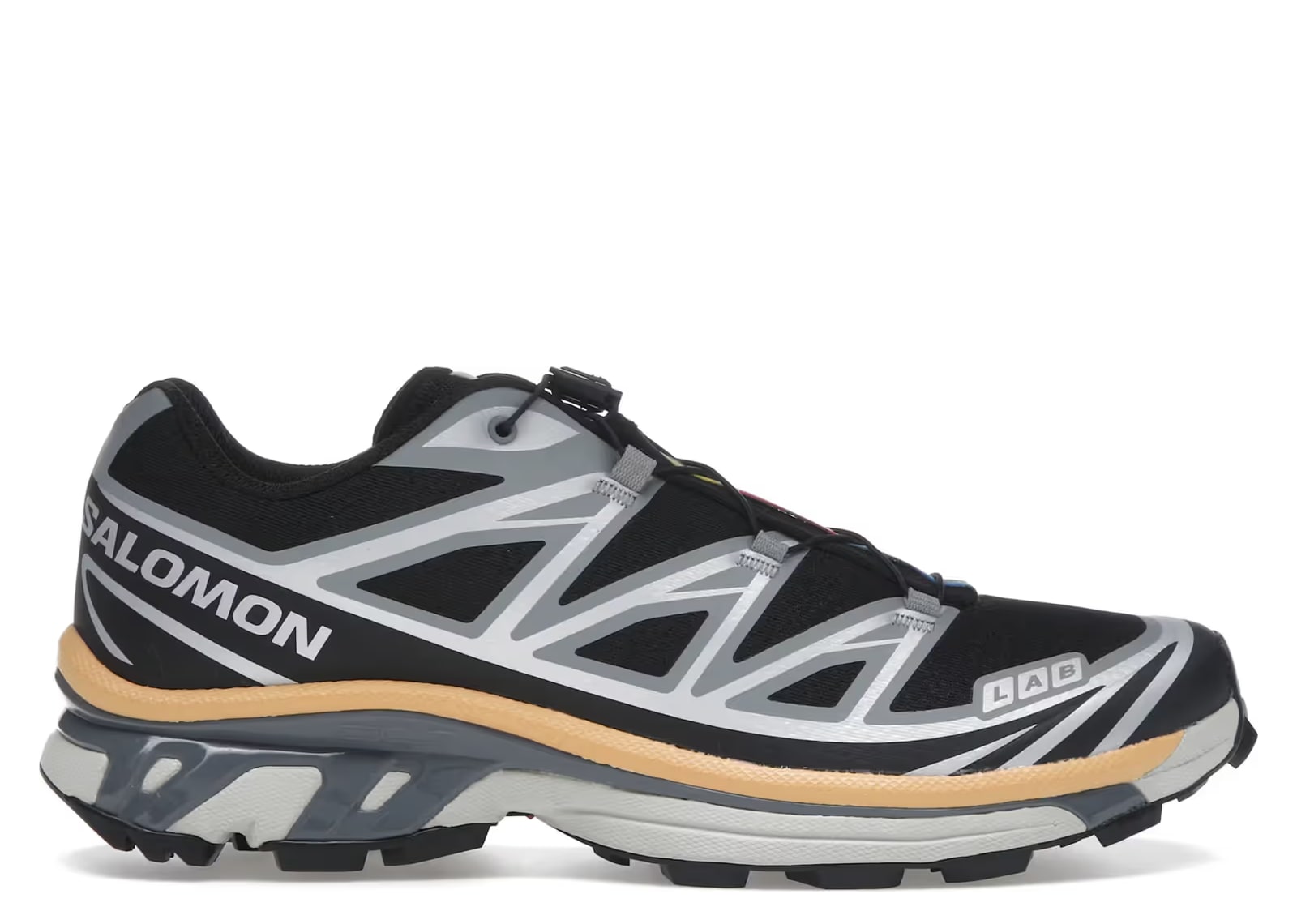 Salomon XT-6 Black Footwear Silver Warm Apricot