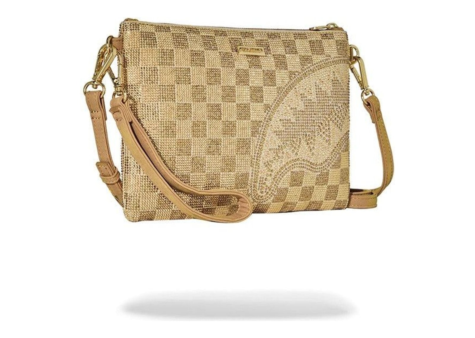 Sprayground 2 Tone Gold Trinity Crossover Clutch Gold - görsel 2