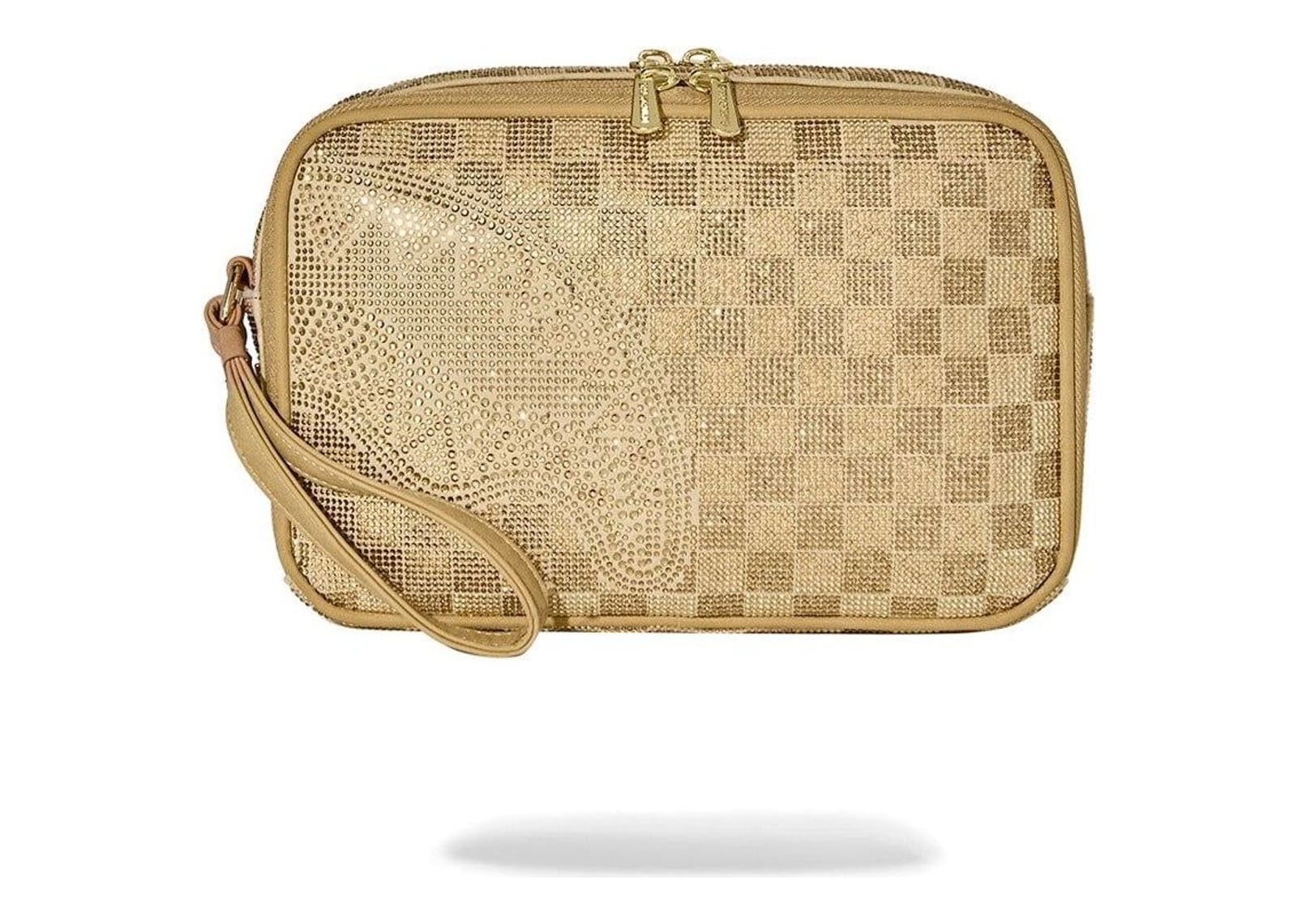 Sprayground 2 Tone Gold Trinity Toiletry Brick Gold