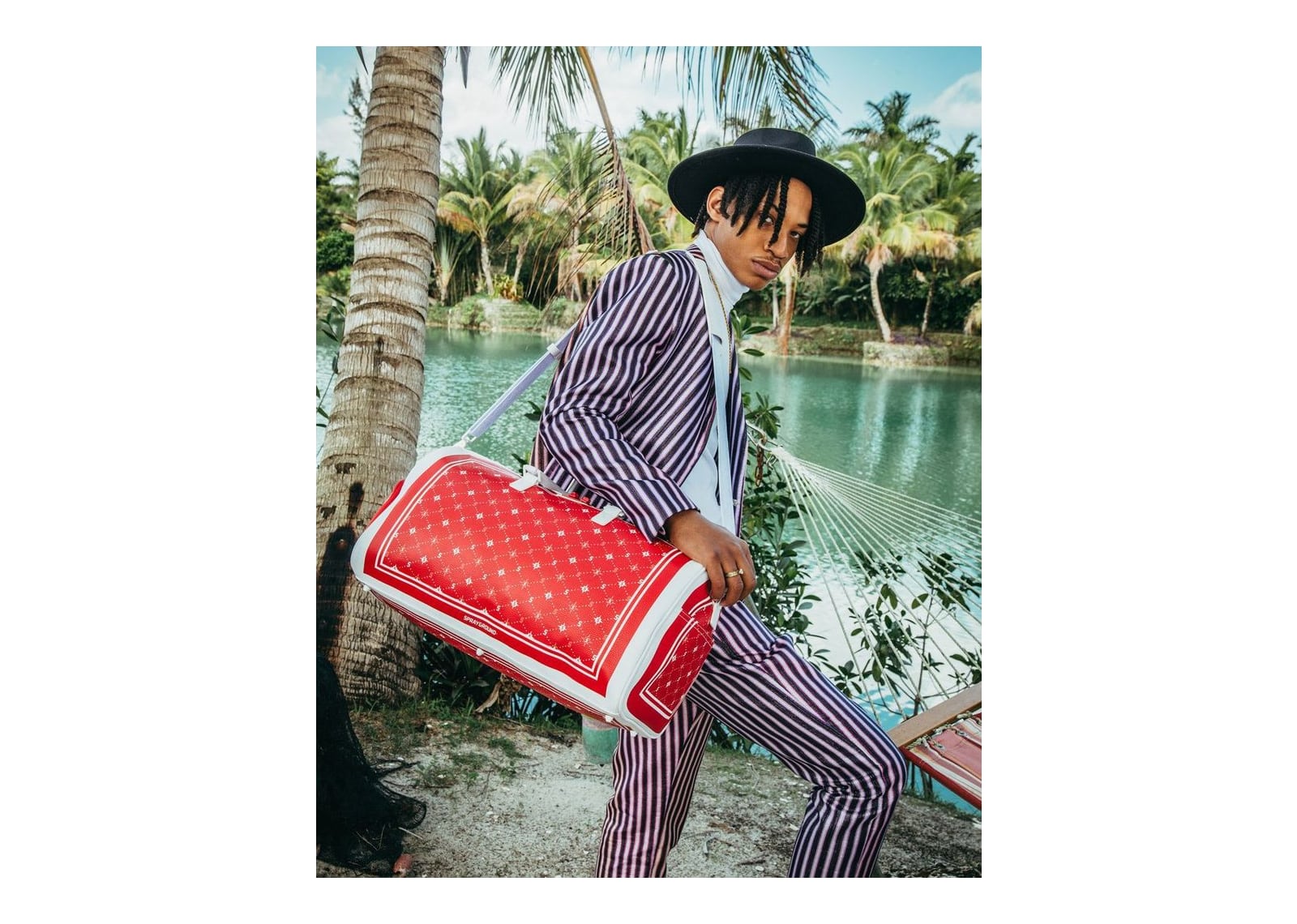 Sprayground Bandana Duffle Red - görsel 5
