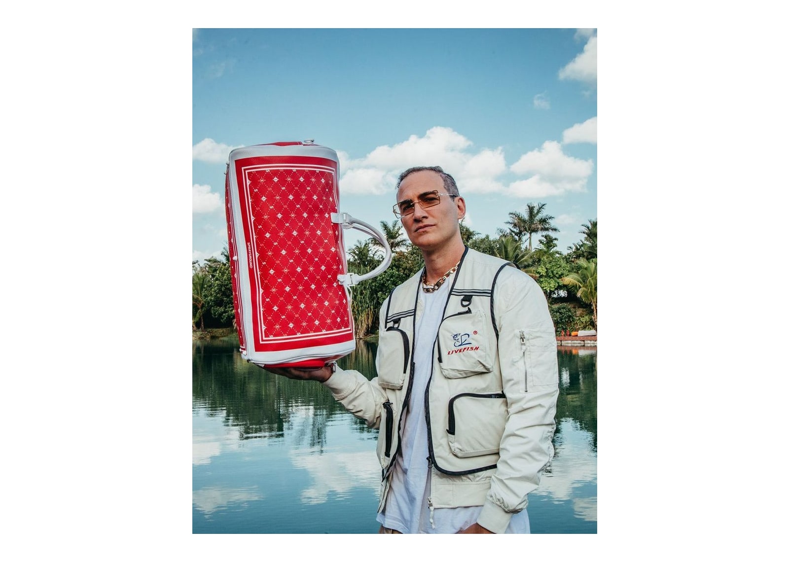 Sprayground Bandana Duffle Red - görsel 8