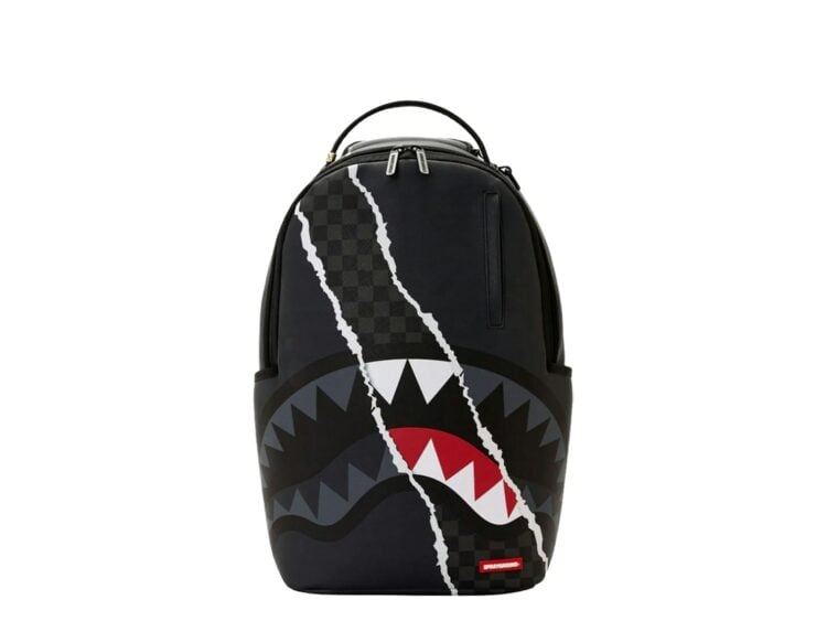Sprayground Center RIP Revealing Gray Check Backpack Multicolor
