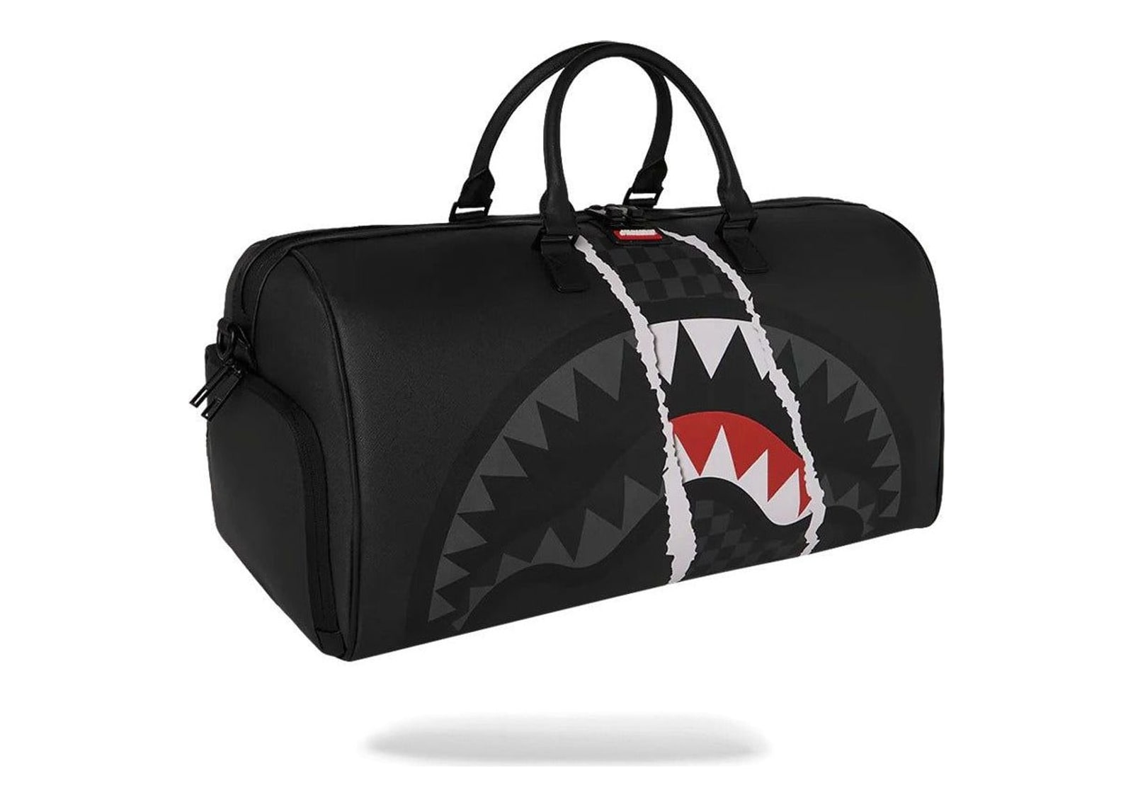 Sprayground Center Rip Revealing Gray Check Mini Duffle Grey - görsel 3
