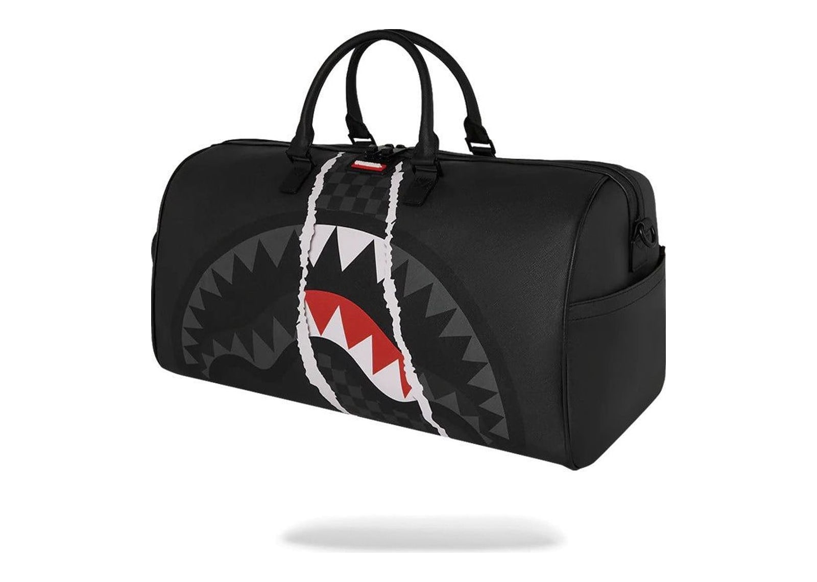 Sprayground Center Rip Revealing Gray Check Mini Duffle Grey - görsel 4
