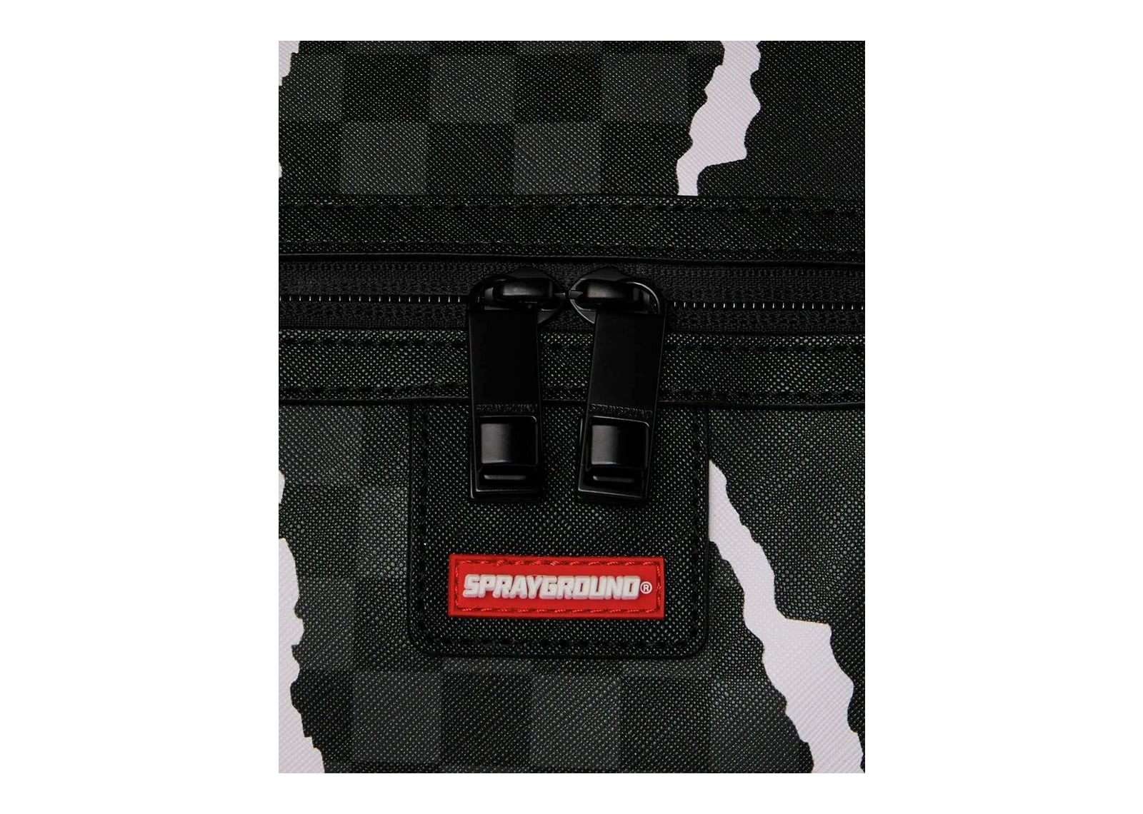 Sprayground Center Rip Revealing Gray Check Mini Duffle Grey - görsel 7