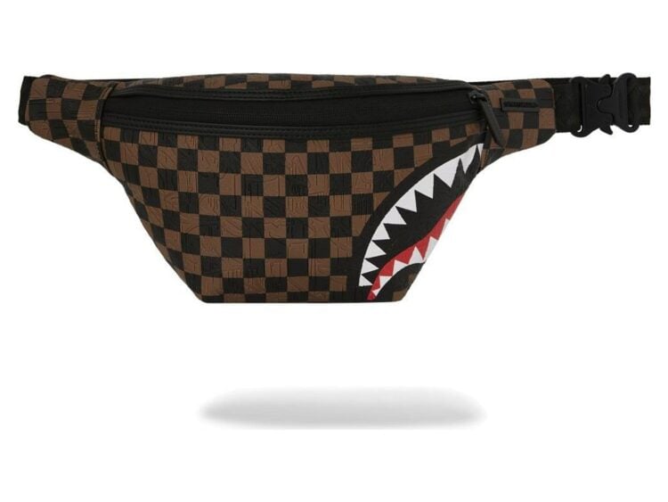 Sprayground Check 2 Emboss Savvy Crossbody Brown