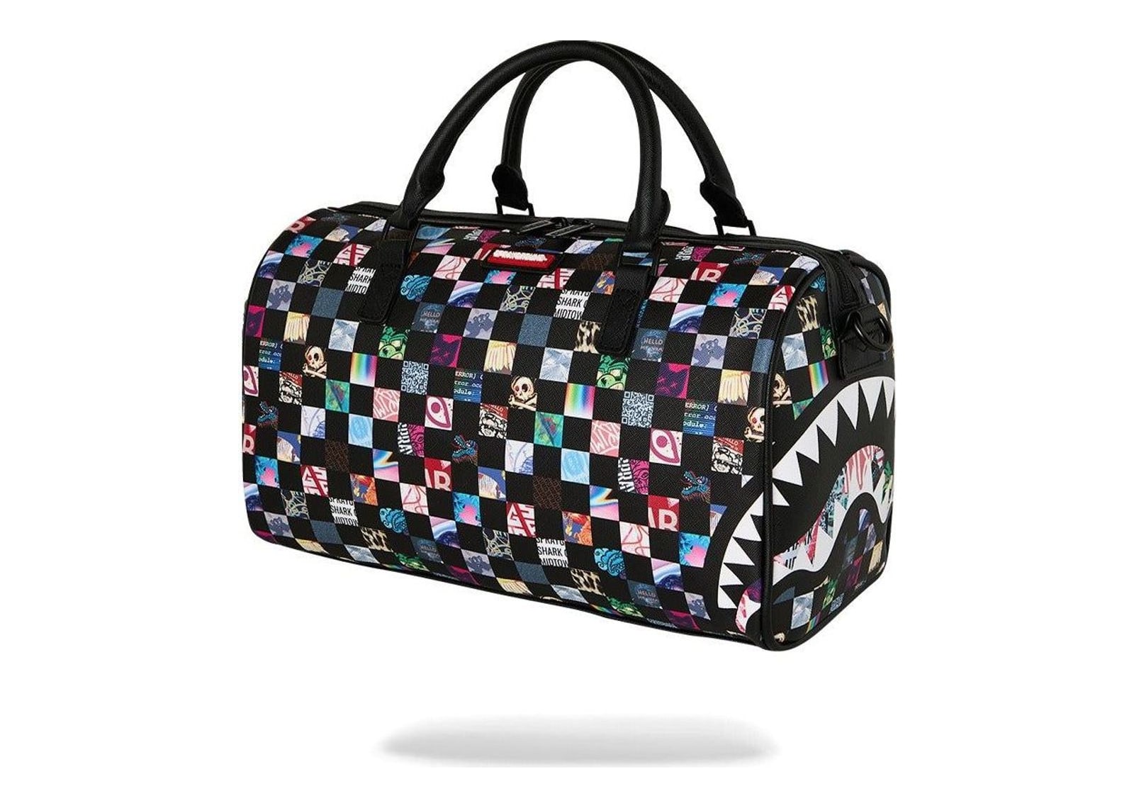 Sprayground Crazy Check Mini Duffle Black - görsel 3