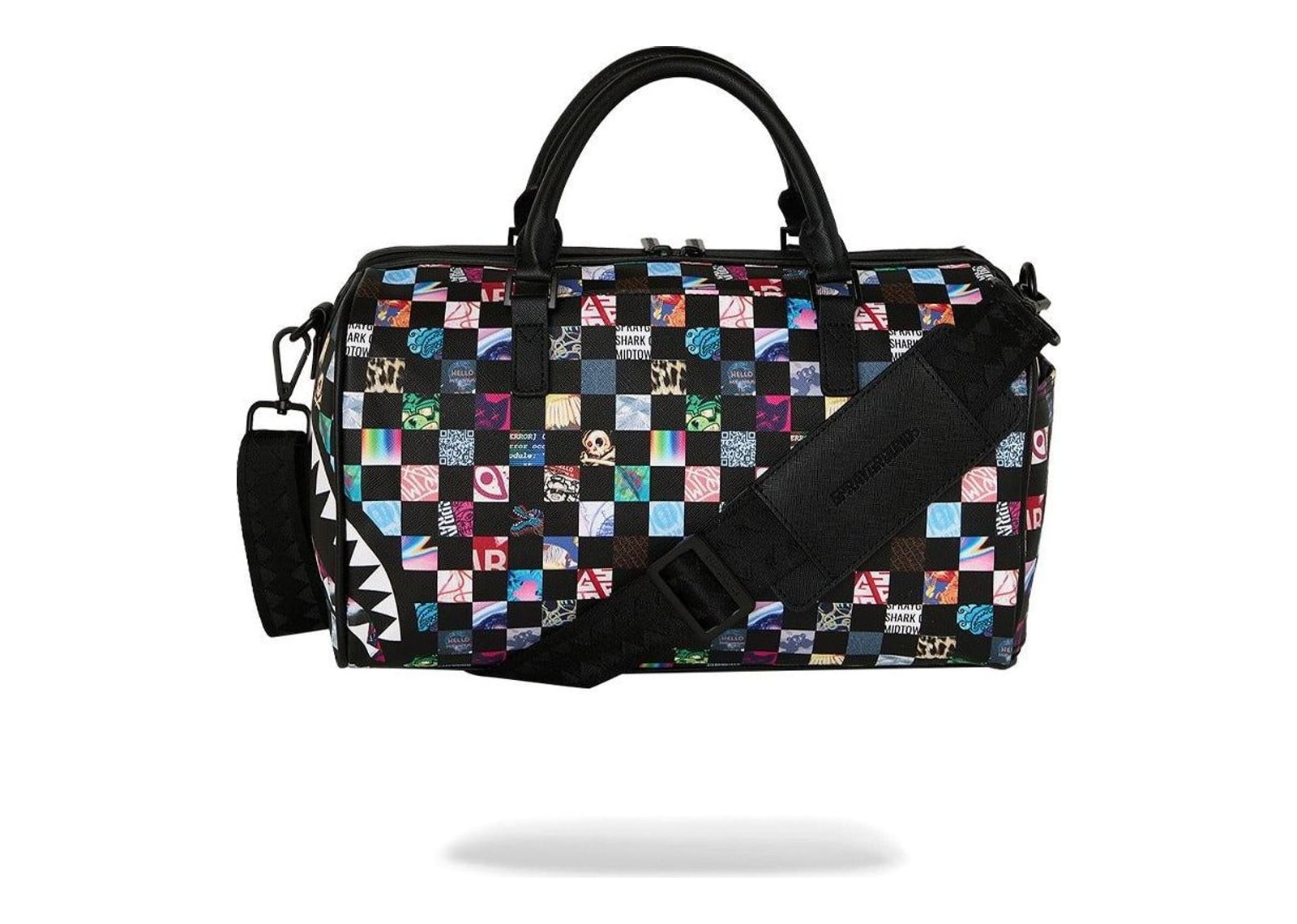 Sprayground Crazy Check Mini Duffle Black - görsel 4