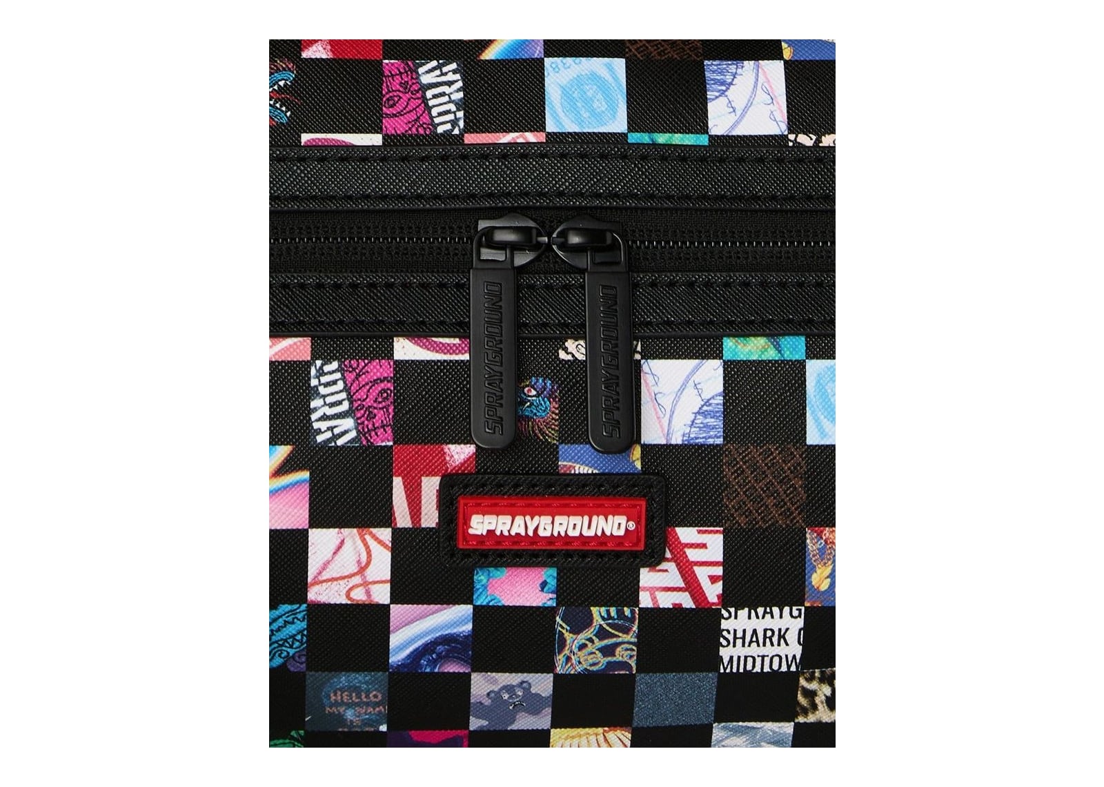Sprayground Crazy Check Mini Duffle Black - görsel 6