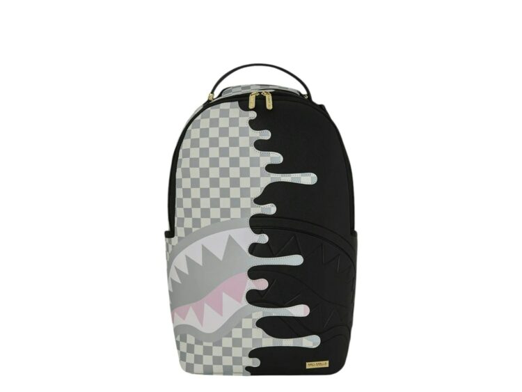 Sprayground Cream Check Unfinished Shark Dlxsv Backpack Multicolor/Red
