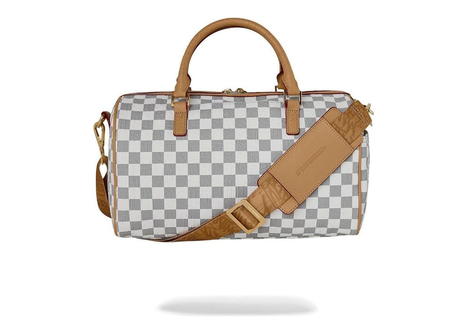 Sprayground Embossed Cream Check Mini Duffle Multicolor - görsel 4