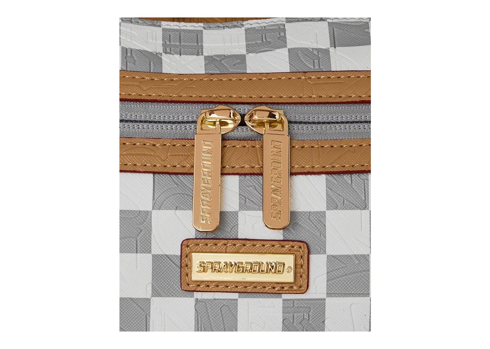 Sprayground Embossed Cream Check Mini Duffle Multicolor - görsel 6