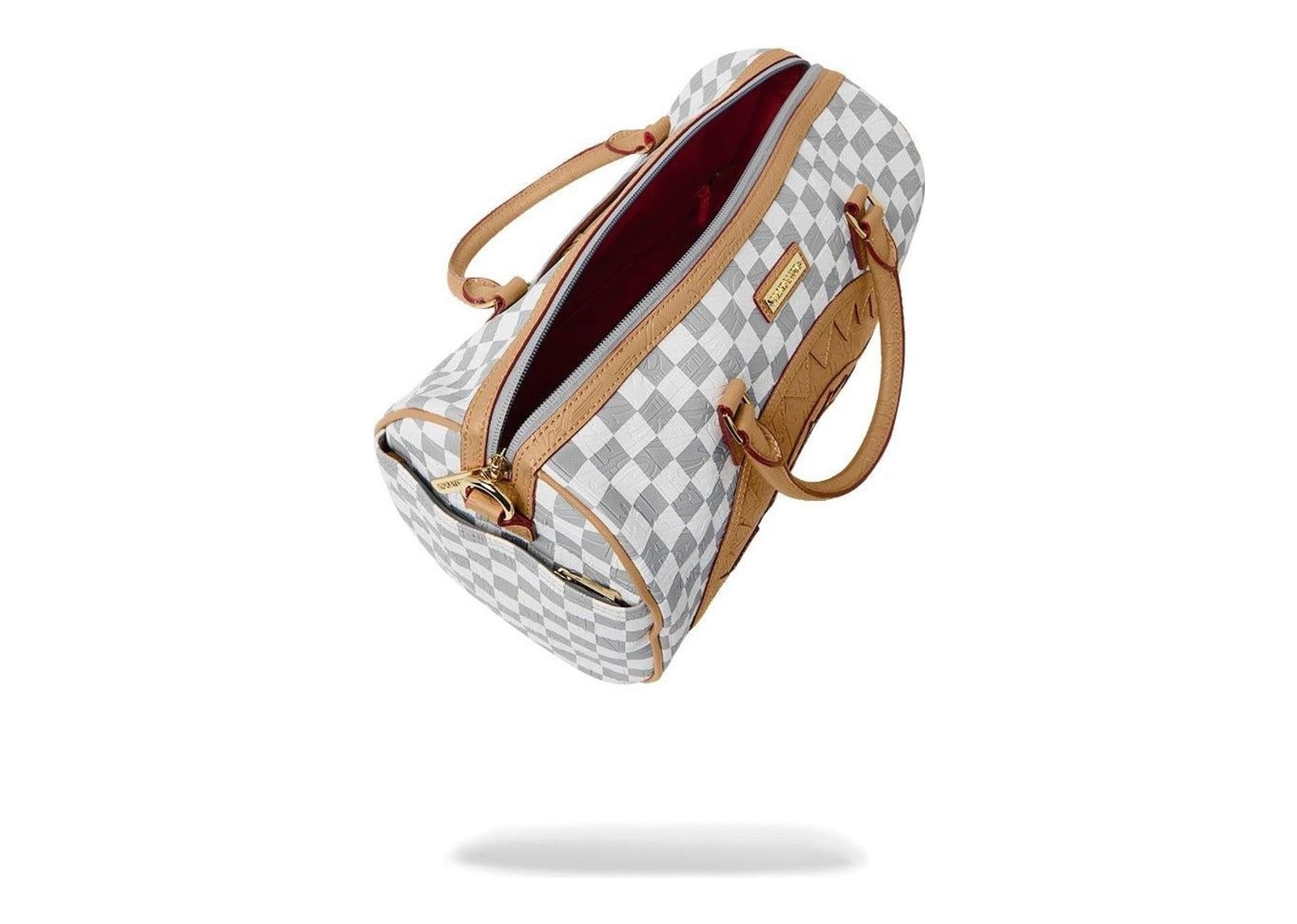 Sprayground Embossed Cream Check Mini Duffle Multicolor - görsel 7