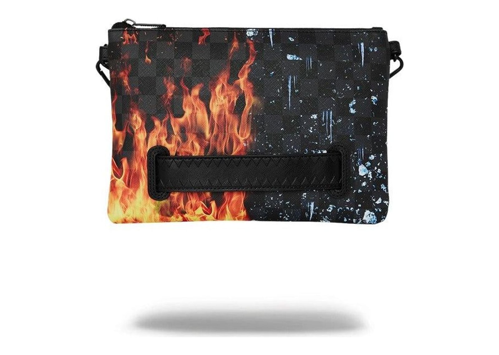 Sprayground Fire & Ice Shark Crossover Clutch Grey - görsel 4