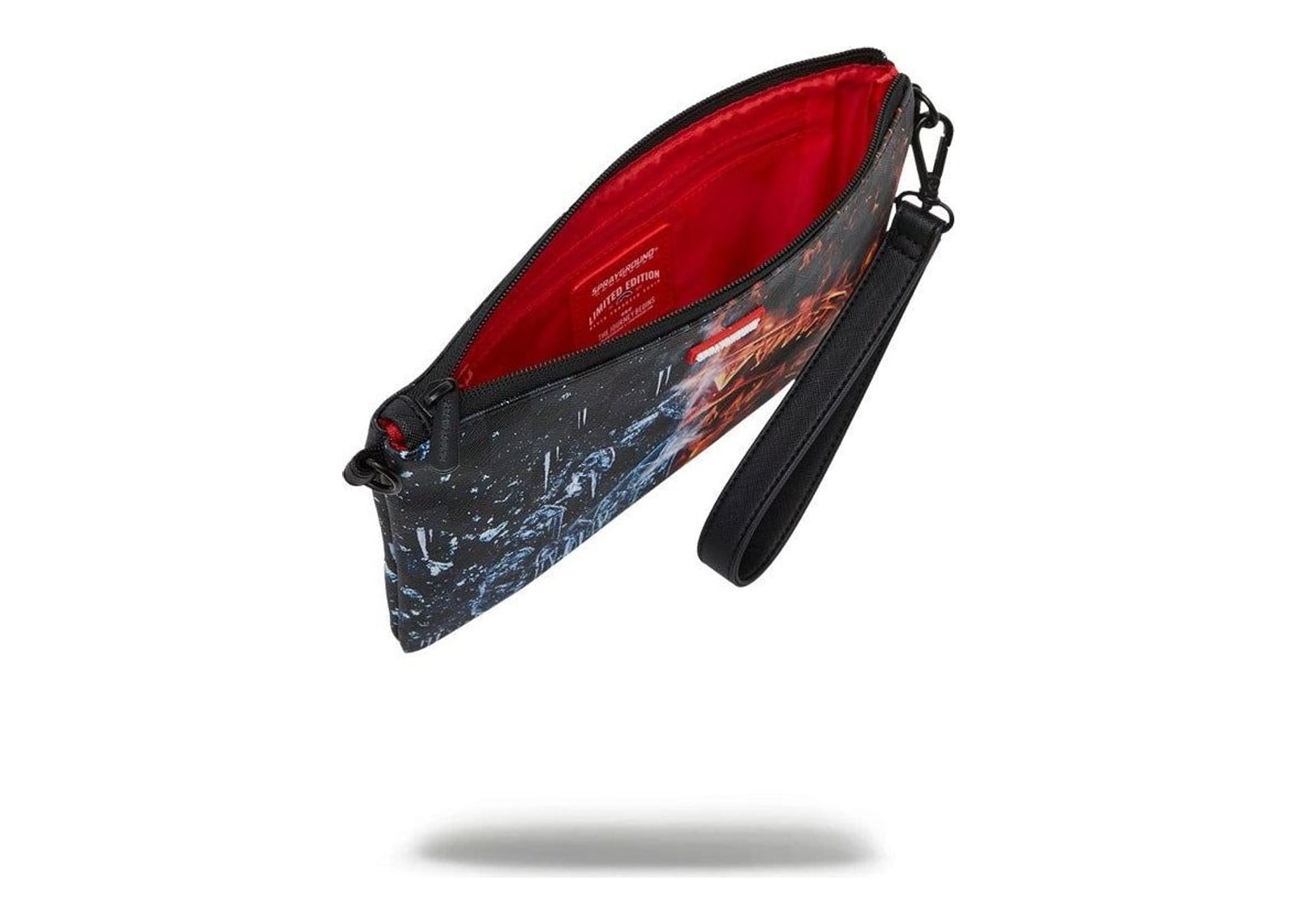 Sprayground Fire & Ice Shark Crossover Clutch Grey - görsel 5
