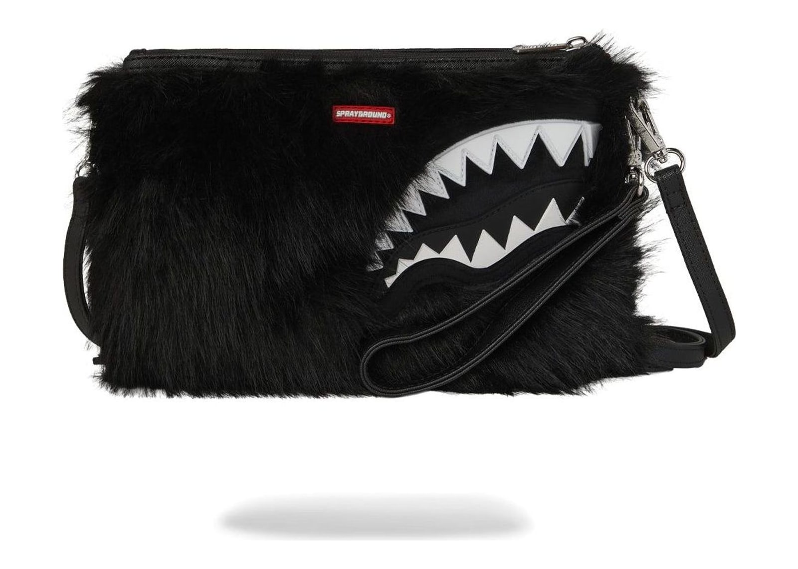 Sprayground Fur Cray Black Crossover Clutch Black