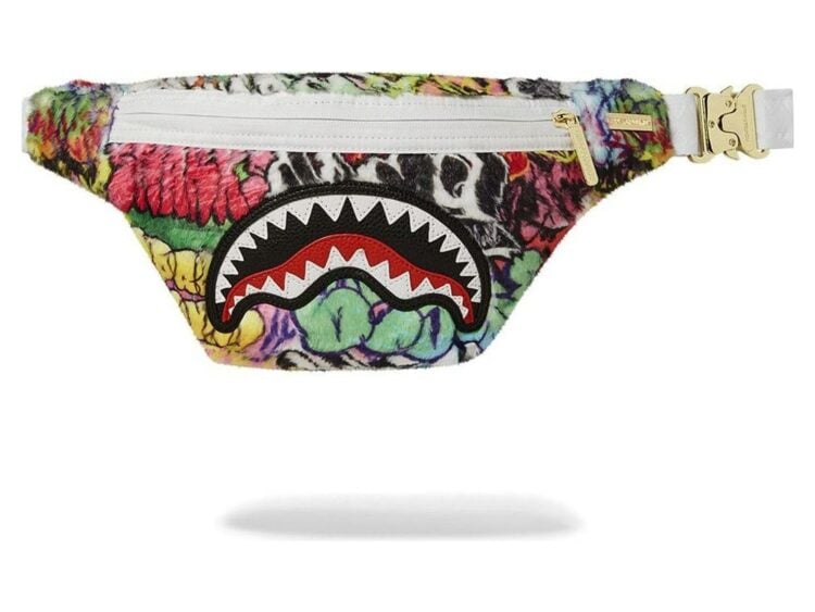 Sprayground Fur Graff Savvy Crossbody White