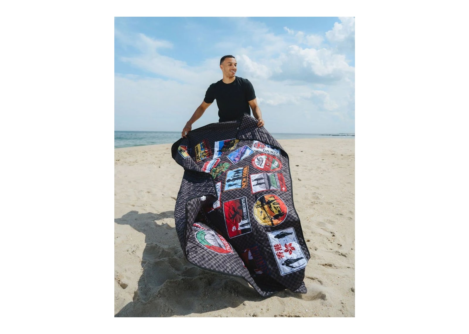 Sprayground Global Mogul Beach Throw Black - görsel 2