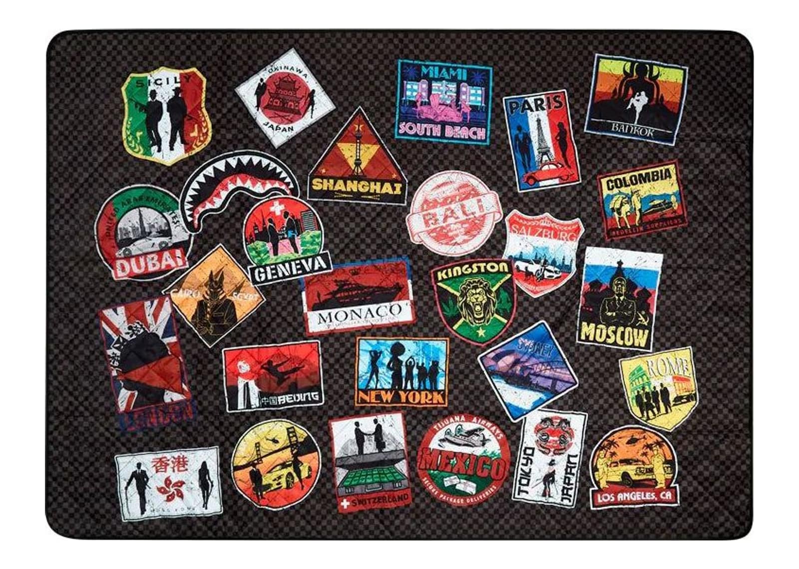 Sprayground Global Mogul Beach Throw Black - görsel 6
