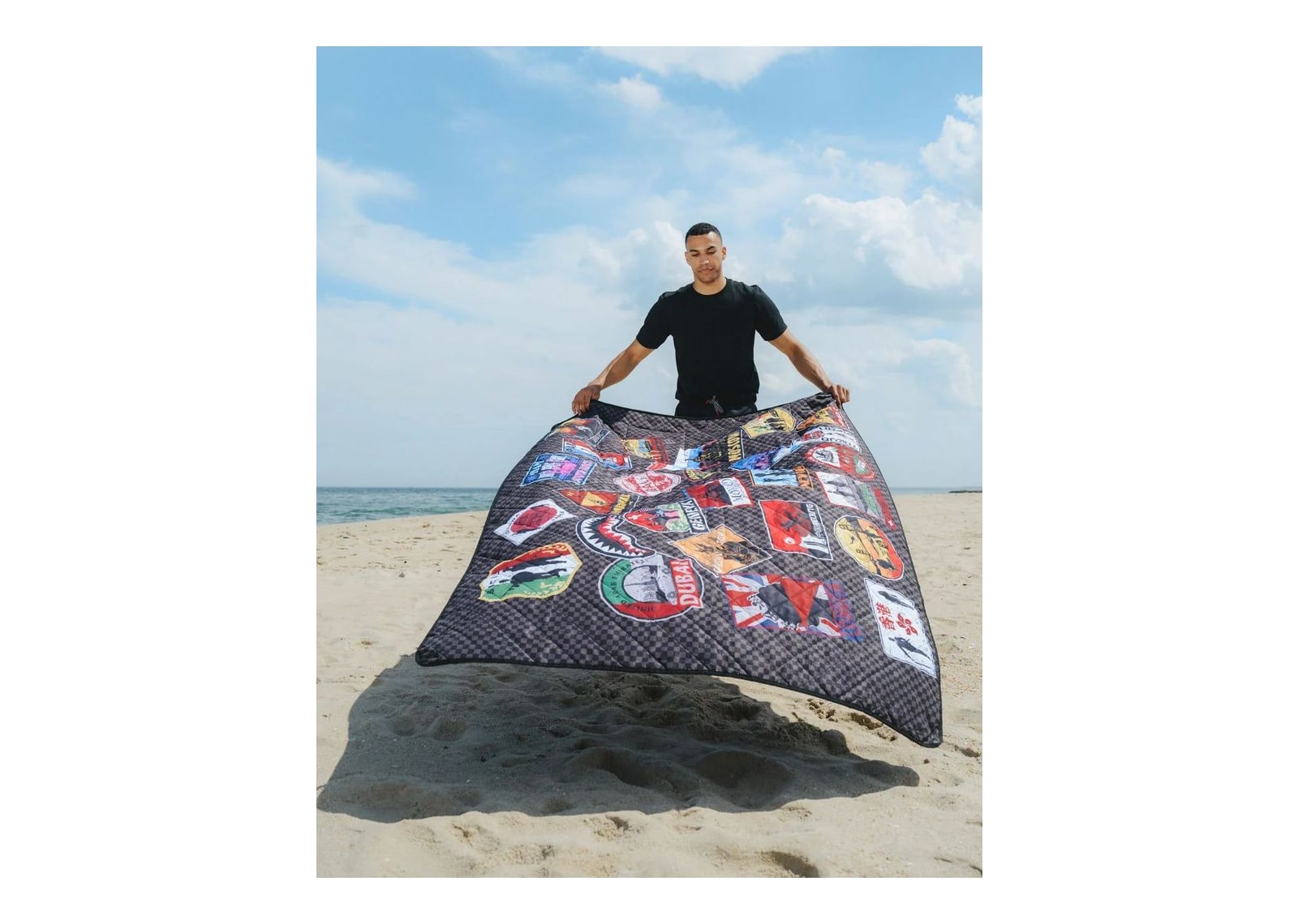 Sprayground Global Mogul Beach Throw Black - görsel 7