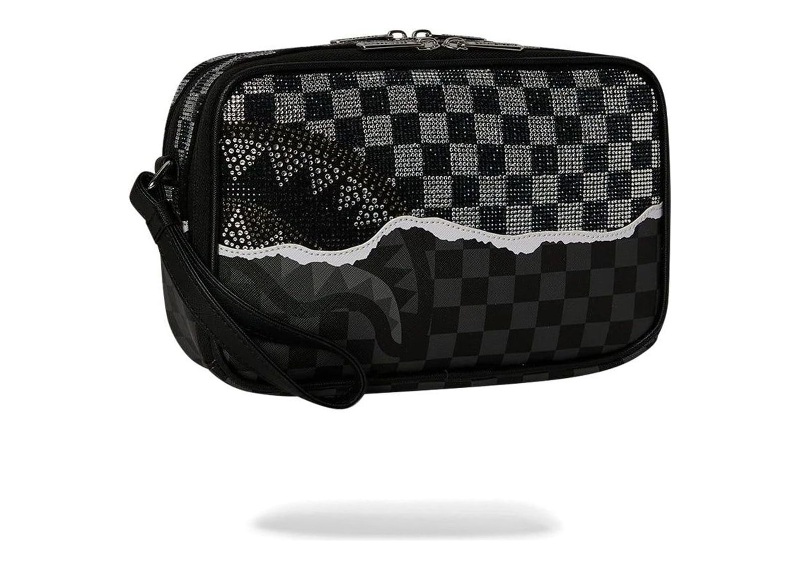 Sprayground Gold Diamond Tear Toiletry Bag Silver - görsel 4