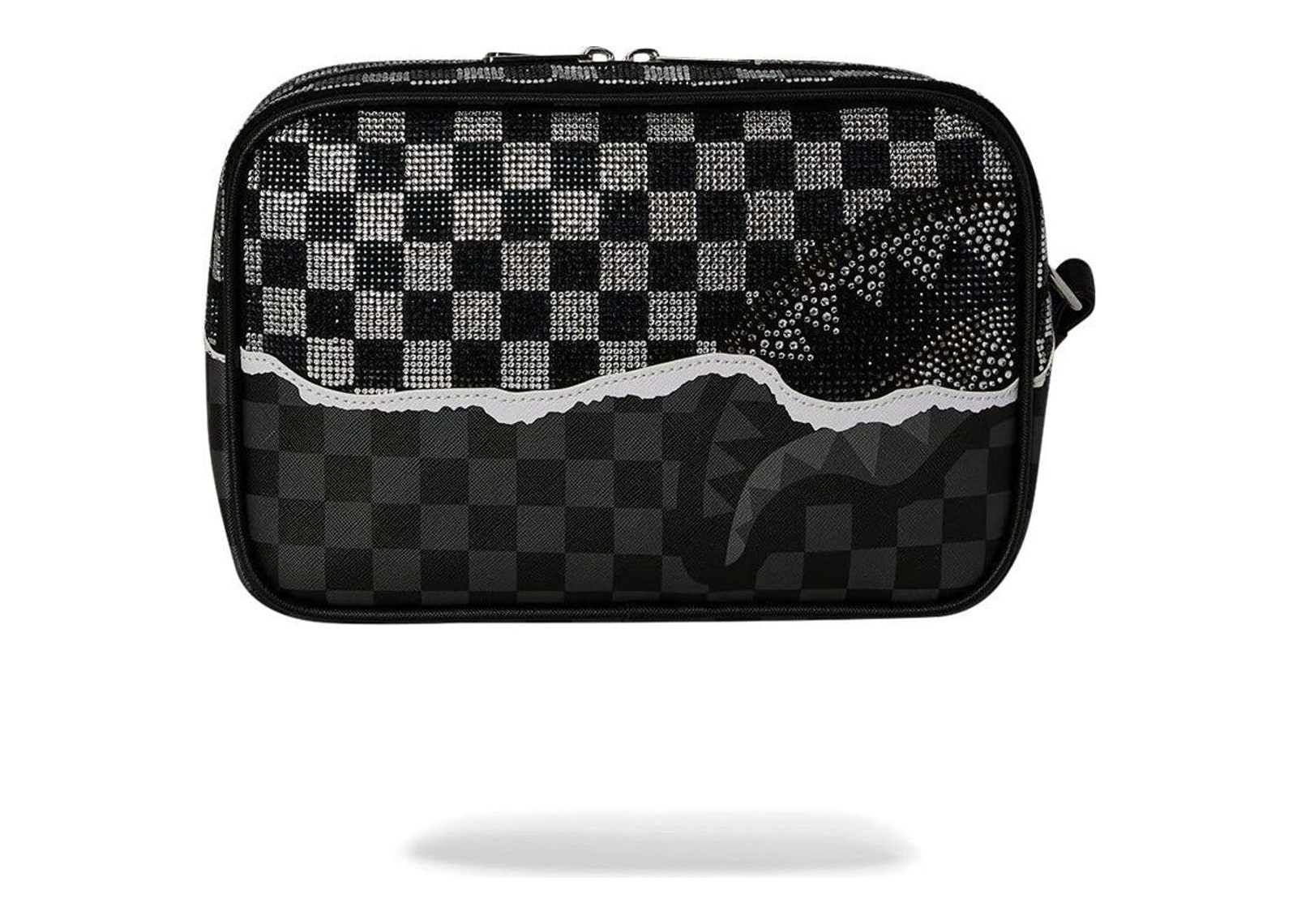 Sprayground Gold Diamond Tear Toiletry Bag Silver - görsel 5
