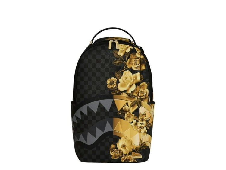 Sprayground Gold Floral Remix Backpack Black/Gold
