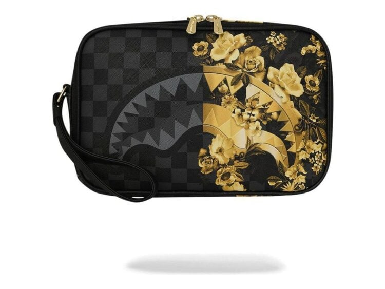 Sprayground Gold Floral Remix Toiletry Brick Multicolor