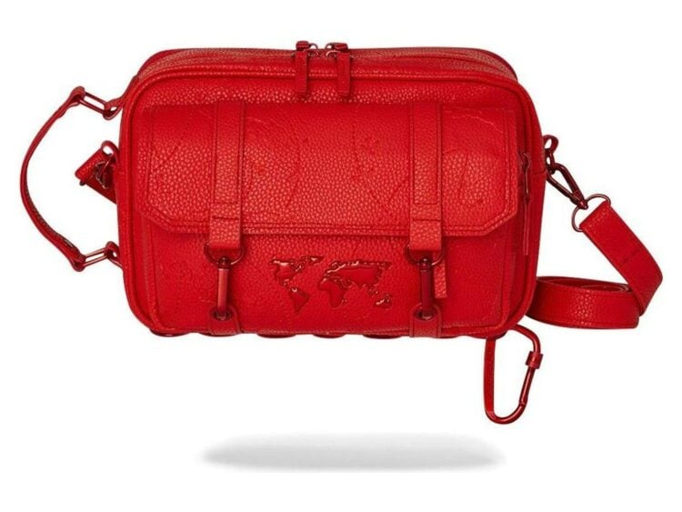 Sprayground James Global Red Crossbody Red