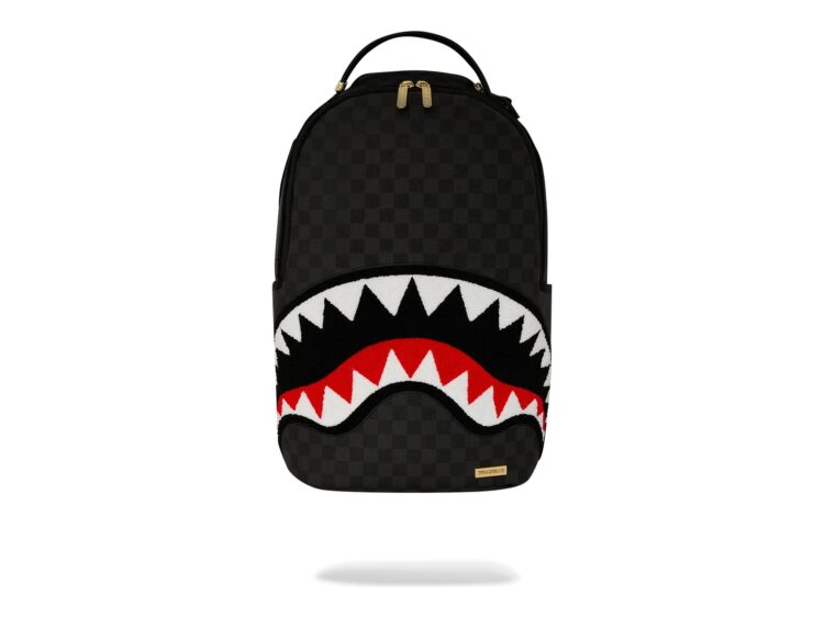 Sprayground Lights Out Sharks in Paris Chenille Shark Backpack