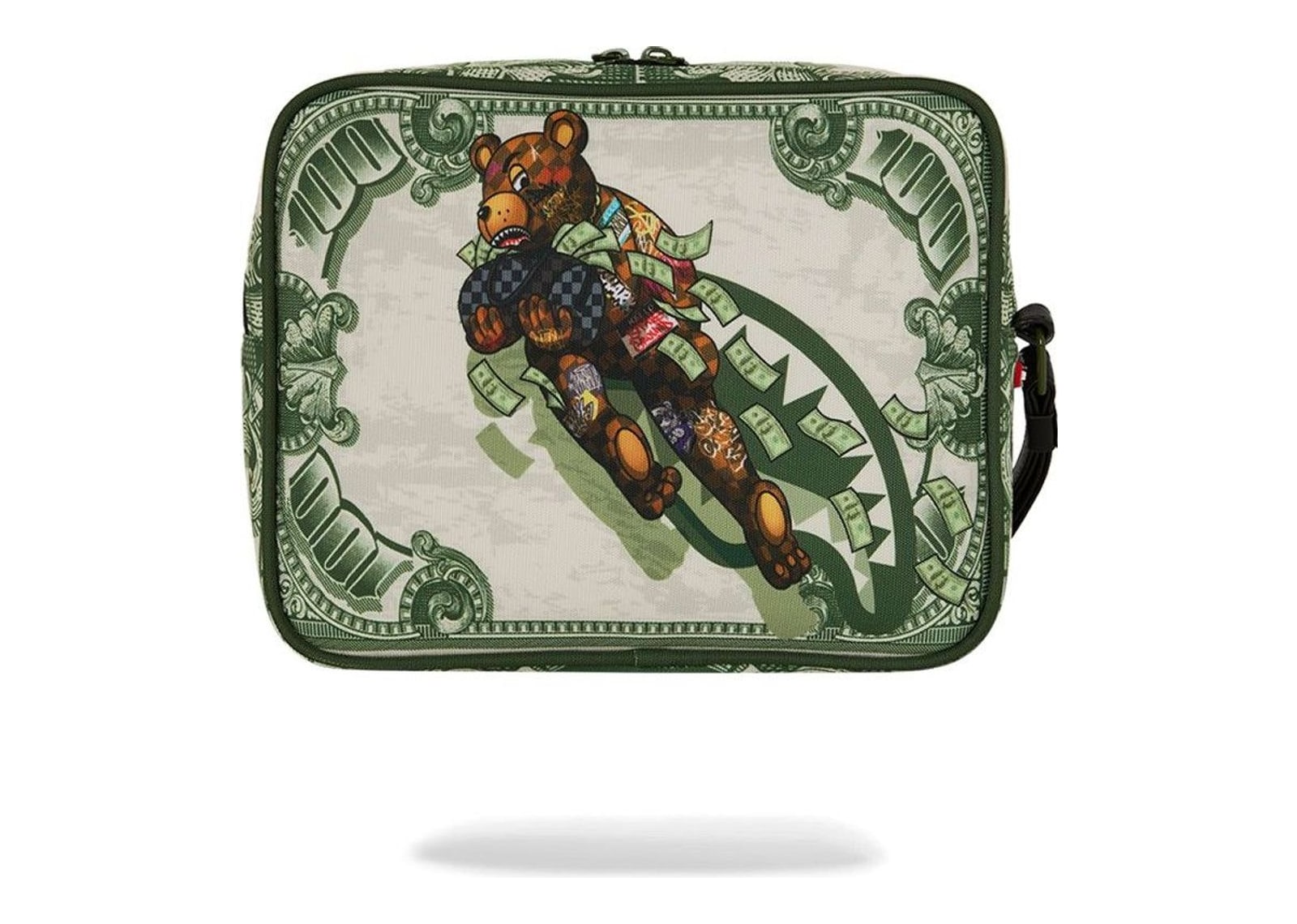 Sprayground Money Fly Bear Toiletry Green - görsel 3