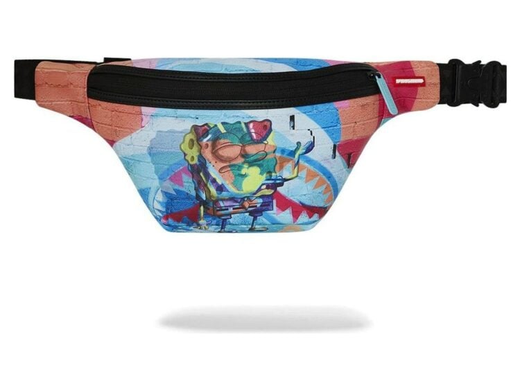 Sprayground Painted Spongebob Savvy Crossbody Multicolor