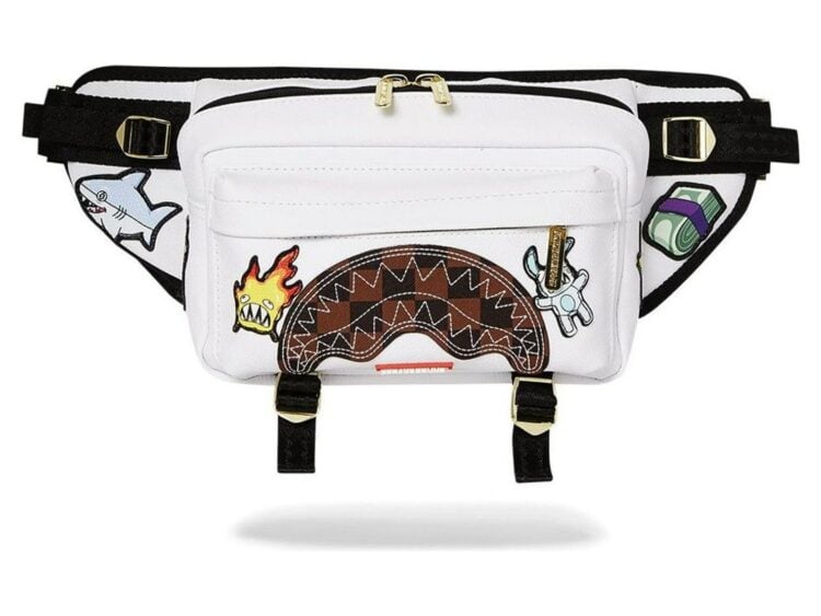 Sprayground Paris Patch Crossbody Cargo White