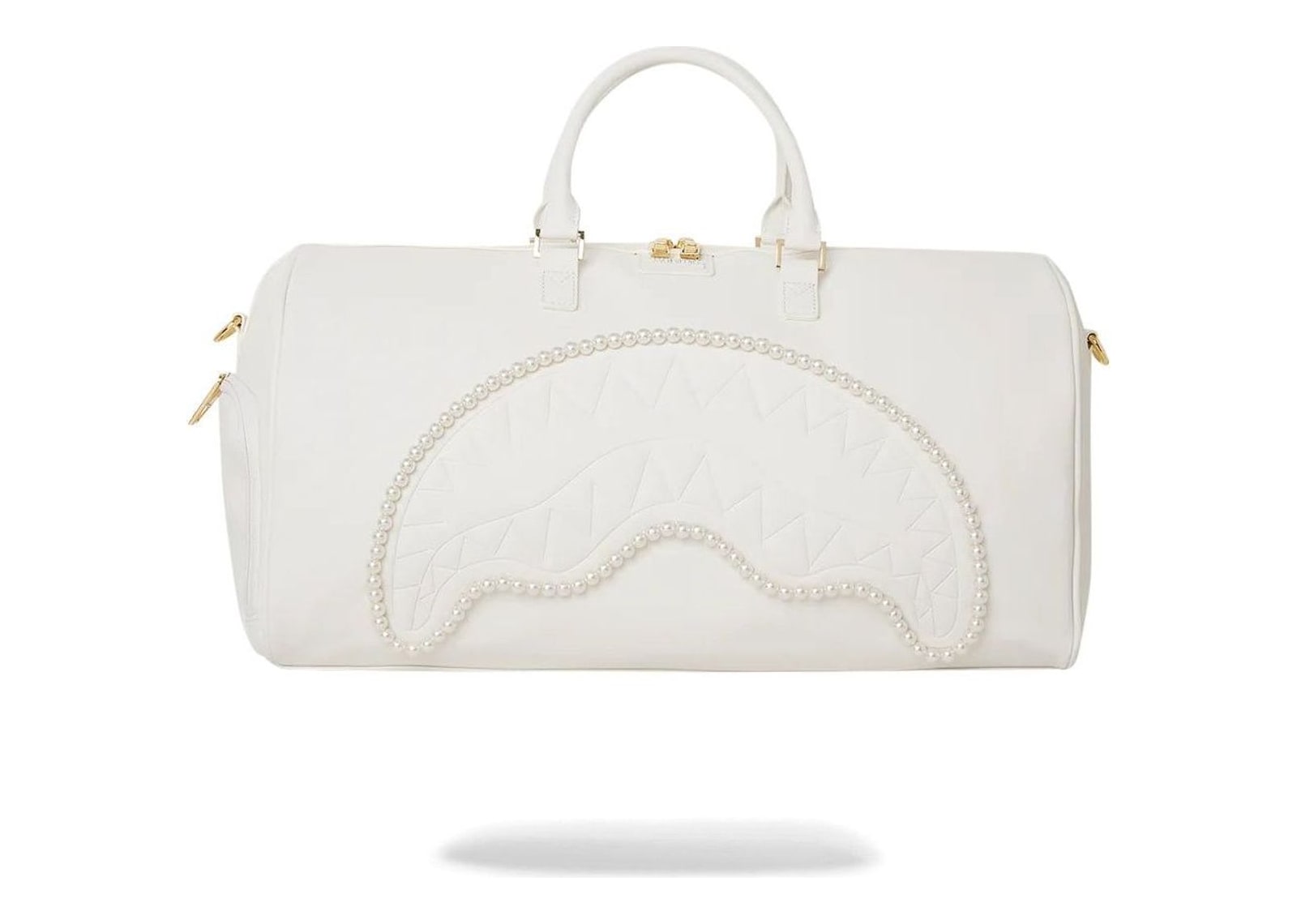 Sprayground Pearl Sharkmouth Duffle White