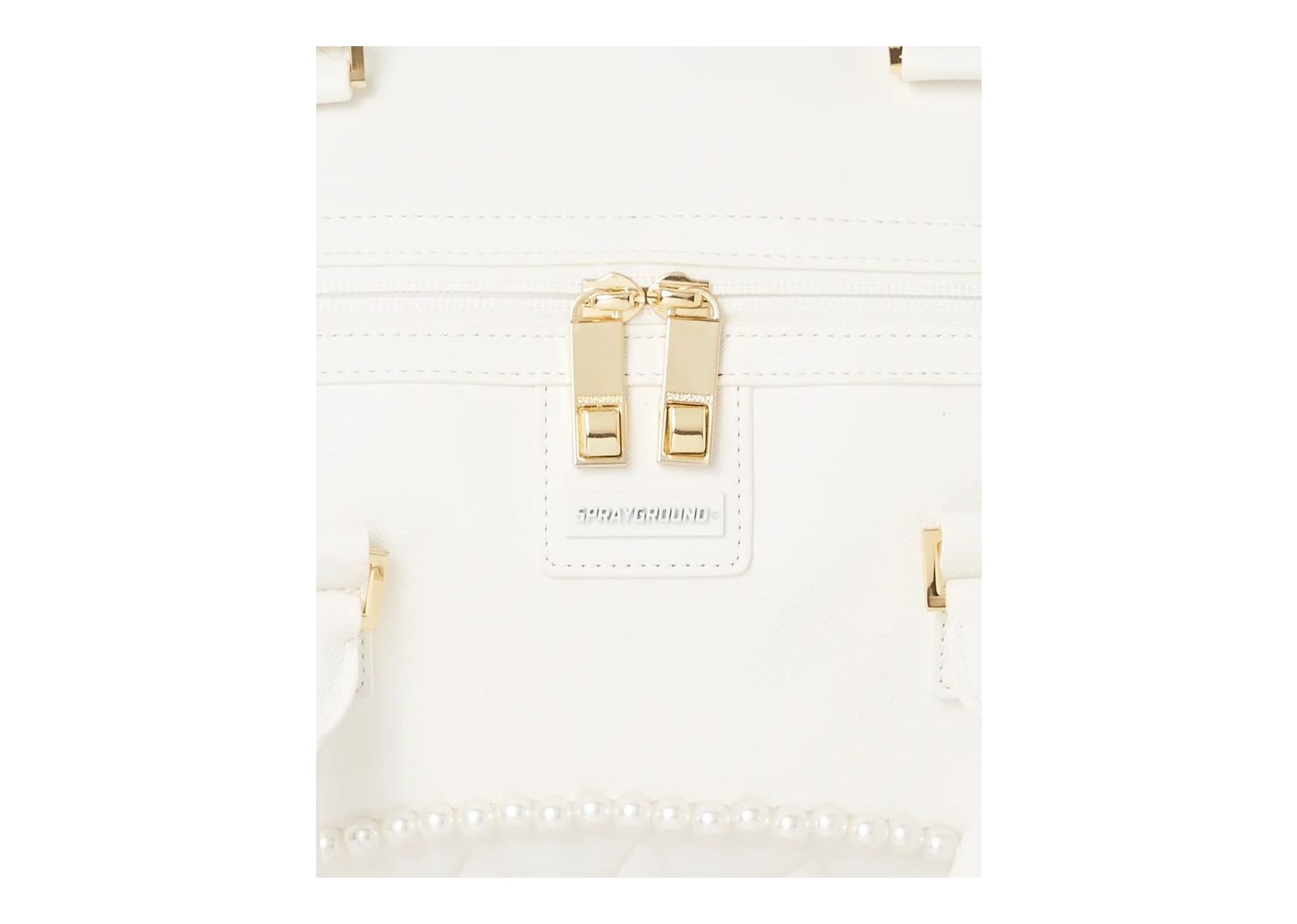 Sprayground Pearl Sharkmouth Duffle White - görsel 8