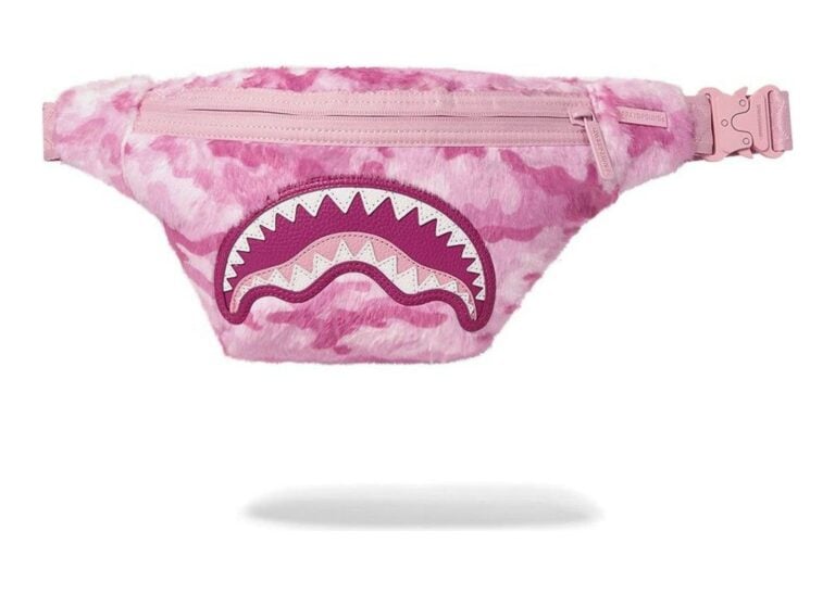Sprayground Pink Fur Camo Savvy Crossbody Pink