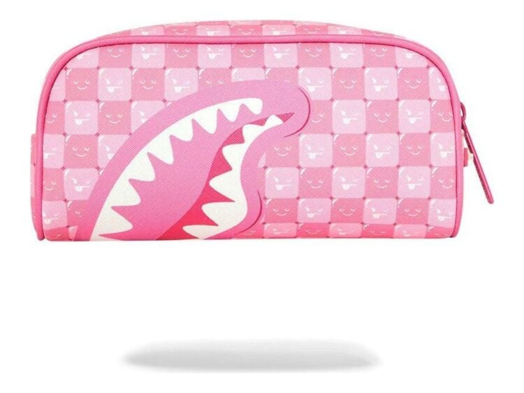 Sprayground Pink New Check Faces Pouch Pink