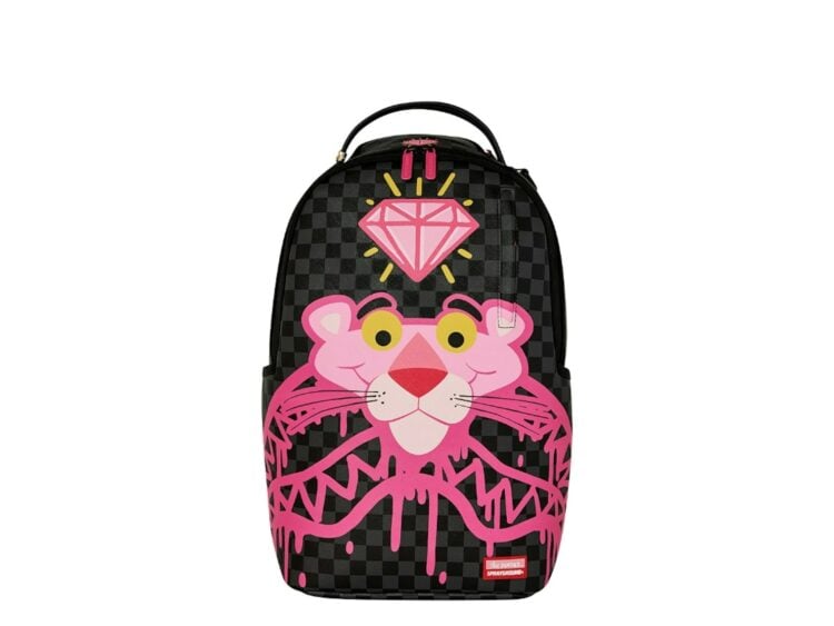 Sprayground Pink Panther Drippy Diamonds Backpack Black/Pink