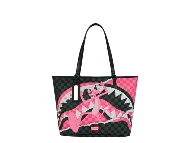 Sprayground Pink Panther Tote/Shopper Bag Black/Pink
