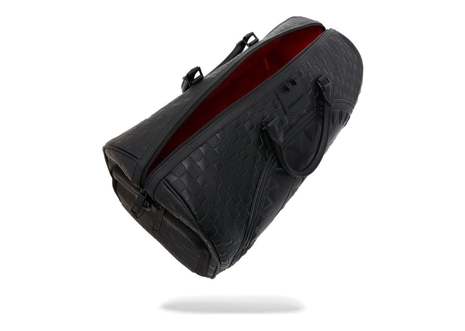 Sprayground Raised Check Duffle Black - görsel 8