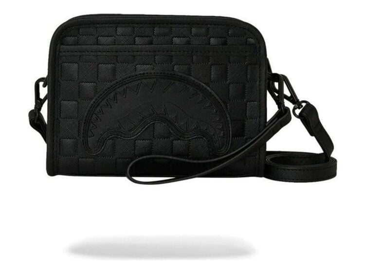 Sprayground Raised Check Handbag Black