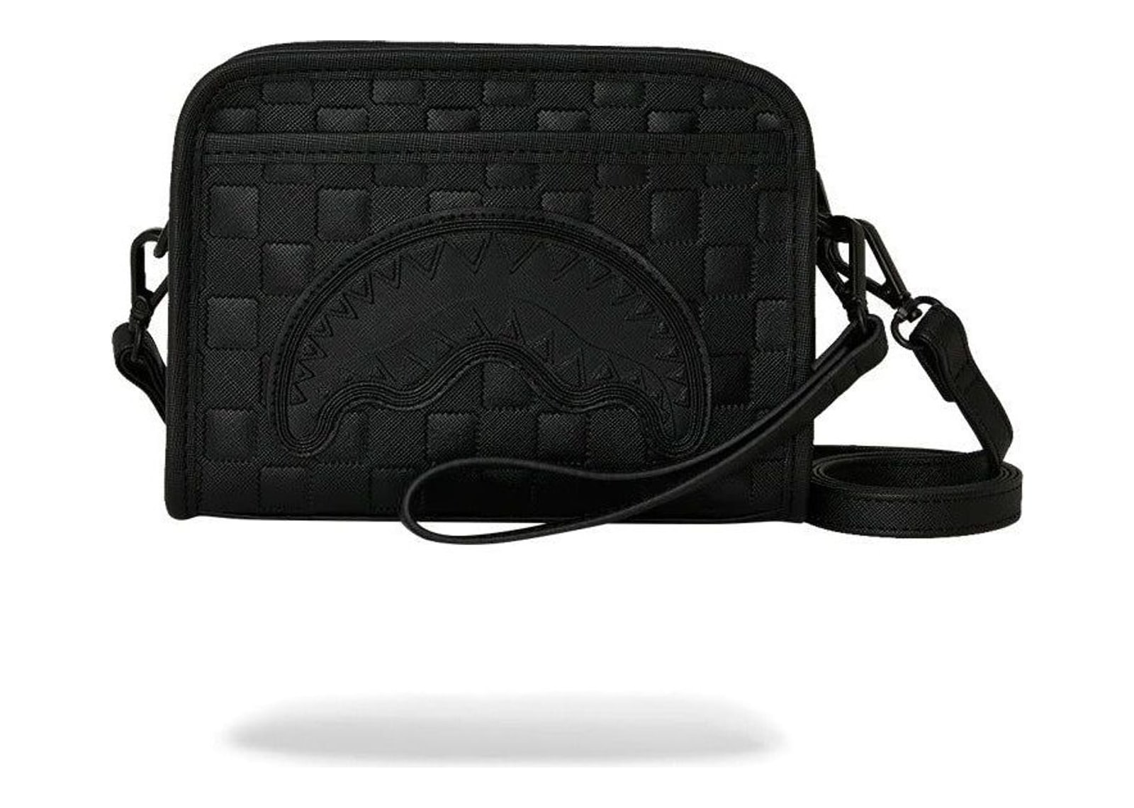 Sprayground Raised Check Handbag Black