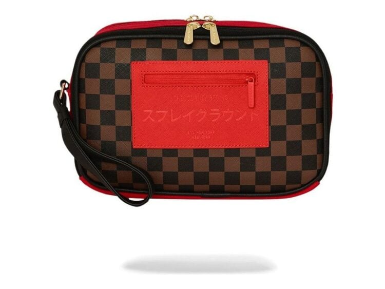 Sprayground Red Redemption Monte Toiletry Brick Red