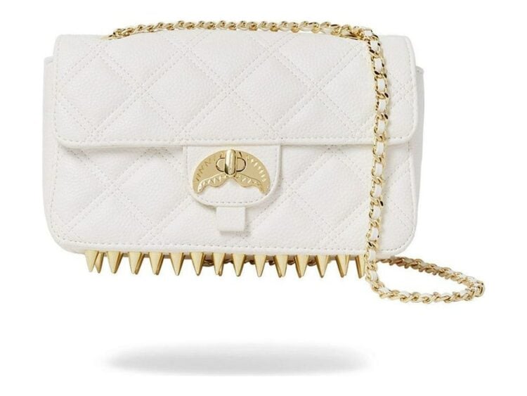 Sprayground Riviera White Gold Clutch White