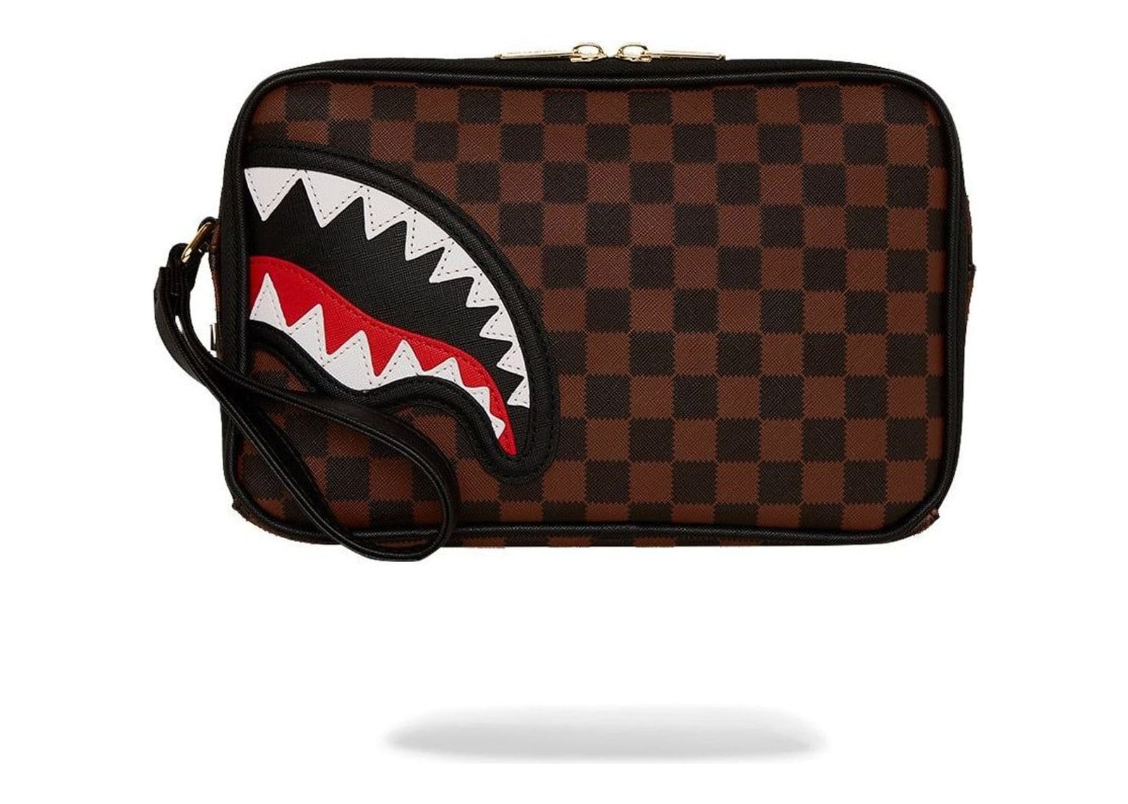 Sprayground Sawtooth Sharks In Paris Toiletry Brick Brown