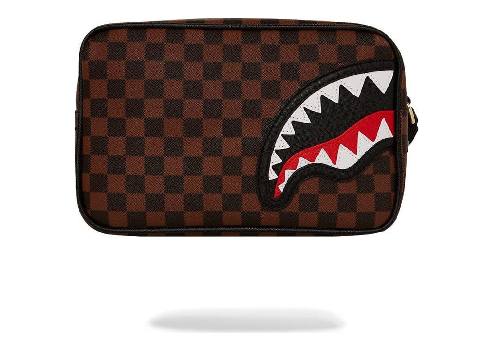 Sprayground Sawtooth Sharks In Paris Toiletry Brick Brown - görsel 3