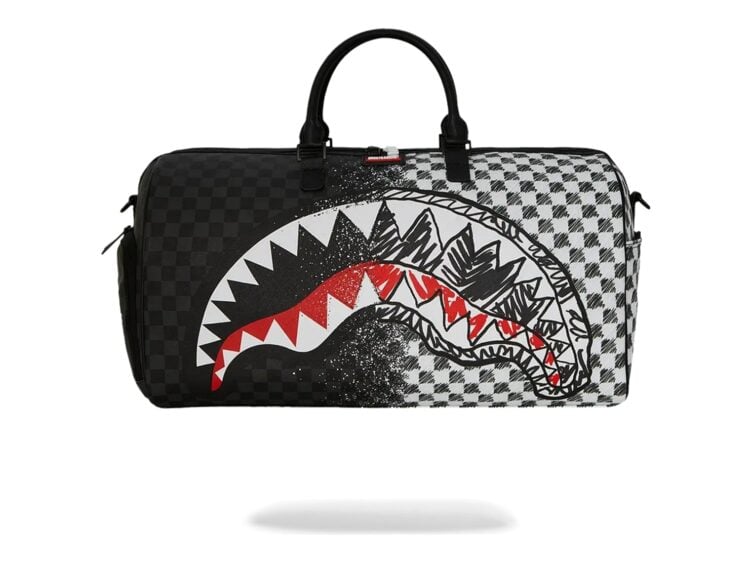 Sprayground Scribble Dribble Check Duffle